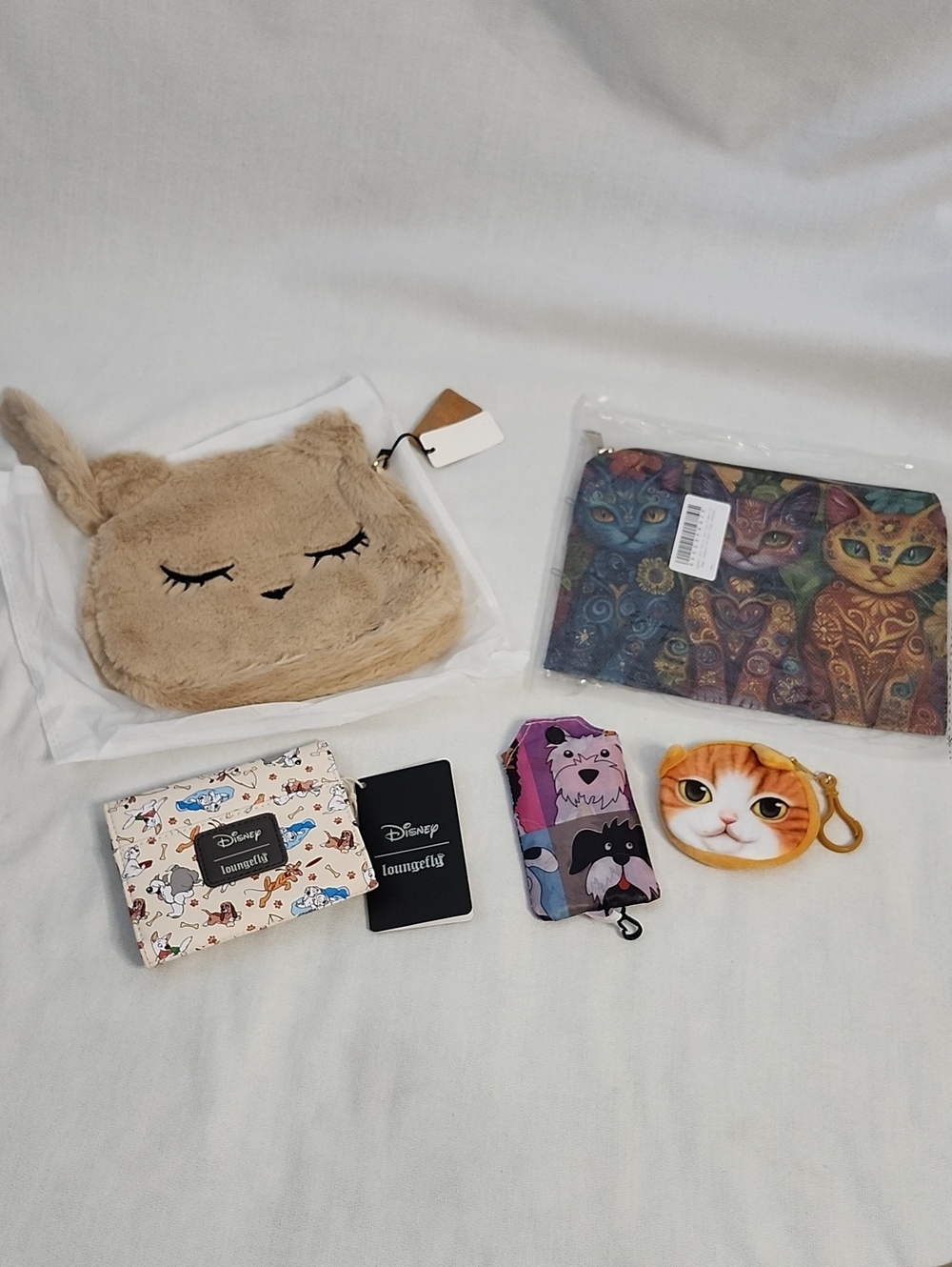 Hello 3am Forever Sleepy Cat Crossbody Purse, Loungefly Dogs Wallet & Accessory